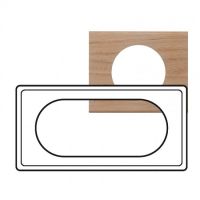 Logo Plaque cliane - matires - 4/5 modules - chne blanchi 069055