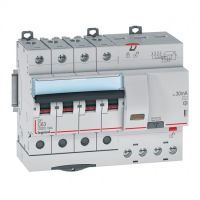 Logo Disj diff dx 6000 -vis- 4p- 400v~ -63a-typeac-30ma-10ka-courbe c - 7m 411192