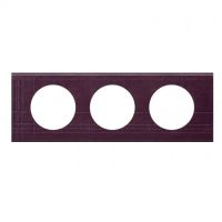 Logo Plaque cliane - matires - 3 postes - cuir pourpre couture 069443