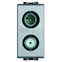 Logo Prise tv-sat toile blinde livinglight -  tech - 1 module 4214