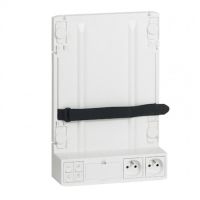 Logo Support box oprateur internet - 2 rj45 + logement fibre optique + 2p+t 413049