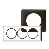Logo Plaque cliane - poudr - 3 postes pour rnovation - basalte 066749