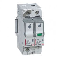 Logo Parafoudre basse tension t2- imax 20 ka/ple- 1p+n- 320 v~- 2 modules 412224