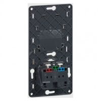 Logo Prise de courant + chargeur universel simple usb 1000 ma semi-encastr cliane 067116