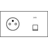 Logo Art d'arnould - epure - prise 2p+t + rj 45 - acier bross 67438