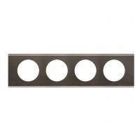 Logo Plaque cliane - matires - 4 postes - black nickel 069034