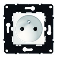 Logo Prise 2p+t bornes  vis spcial rnovation - espace evolution - blanc 64041