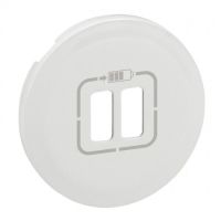 Logo Enjoliveur cliane - prise double pour chargeur usb - blanc 068256