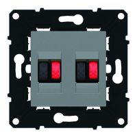 Logo Prise haut-parleur double - espace evolution - magnsium 64248