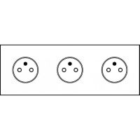 Logo Art d'arnould - epure - triple prise 2p+t 16a 250v - acier miroir 67633
