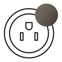 Logo Enjoliveur cliane - prise 2p+t standard us - graphite 067967