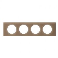 Logo Plaque cliane - matires - 4 postes - verre moka 069464