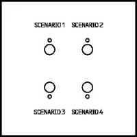 Logo Commande 4 scnarios art d'arnould epure myhome bus - or miroir 67888