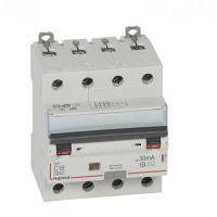 Logo Disj diff dx 6000-vis/vis - 4p 400v~ -16a -type ac 30ma - 10 ka courbe c -4 mod 411186