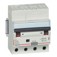 Logo Disj diff dx 6000-auto/vis- 4p 400v~ -16a -type a 30ma - 10 ka courbe c -4 mod 411195
