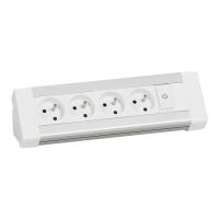 Logo Bloc bureau quip  cbler - 4x2p+t + inter lumineux 054600