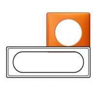 Logo Plaque cliane - mtal - 6/8 modules - orange snake 068766
