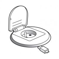 Logo Module bureau encastr prog mosaic - 1x2p+t/chargeur usb/enrouleur rj45 - blanc 054058
