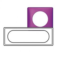 Logo Plaque cliane - mtal - 6/8 modules - violet iris 069086