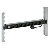 Logo Pdu 19'' 1 u lcs -interrupteur  voyant -8x2p+t -cordon 3 m avec fiche 2p+t 16a 646822