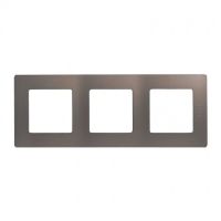 Logo Plaque 3 postes nilo - cacao 096728