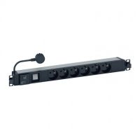 Logo Pdu 19'' 1 u lcs - 6x2p+t - module parasurtenseur + interrupteur 646835
