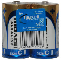 Logo Maxell pile alcaline, baby c, pack de 2 11630157