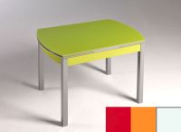 Logo Table hercule 115x75 - plateau rouge - pieds blanc - ceinture en bois laque orange 1992_rouge_blanc_bl-orange