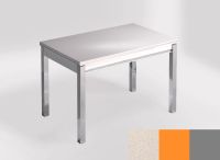 Logo Table mensa ext 100x60 - plateau blanco norte - pieds argent - ceinture en bois laque orange 2320_blanco-norte_argent_bl-orange