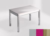 Logo Table mensa ext 100x60 - plateau khenso - pieds inox - ceinture en bois laque magenta energy 2320_khenso_inox_bl-magenta-energy