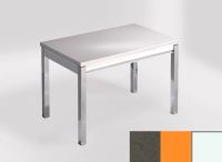 Logo Table mensa 100x60 extension melamin - plateau amazon - pieds blanc - ceinture en bois laque orange 2331_amazon_blanc_bl-orange