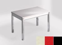 Logo Table mensa ext 110x70 - plateau yukon - pieds noir - ceinture en bois laque rouge 2321_yukon_noir_bl-rouge