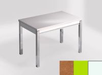 Logo Table mensa 110x70 extension mlamin - plateau sonora gold - pieds blanc - ceinture en bois laque v 2332_sonora-gold_blanc_bl-v