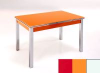 Logo Table mensa ext 135x80 - plateau rouge - pieds blanc - ceinture en bois laque orange 2045_rouge_blanc_bl-orange