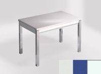 Logo Table mensa ext 100x60 - plateau blanco zeus - pieds blanc - ceinture en bois laque bleu enjoy 2320_blanco-zeus_blanc_bl-bleu-en