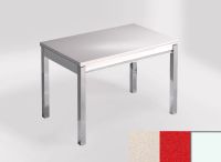 Logo Table mensa ext 100x60 - plateau blanco norte - pieds blanc - ceinture en bois laque rouge 2320_blanco-norte_blanc_bl-rouge