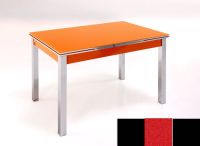 Logo Table mensa ext 100x50 - plateau noir - pieds noir - ceinture en bois laque rouge 2032_noir_noir_bl-rouge
