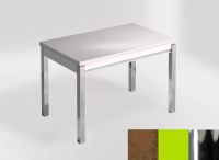 Logo Table mensa ext 110x70 - plateau mississipi - pieds chrome - ceinture en bois laque vert 2321_mississipi_chrome_bl-vert