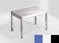Logo Table mensa ext 100x60 - plateau azul enjoy - pieds noir - ceinture en bois laque blanc 2320_azul-enjoy_noir_bl-blanc