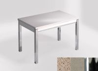 Logo Table mensa 100x60 extension melamin - plateau perla diana - pieds chrome - ceinture en bois laque  2331_perla-diana_chrome_bl-