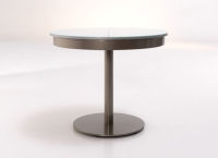 Logo Table centaure 90 - plateau noir - pieds blanc - ceinture en metalique blanc 2303_noir_blanc_mt-blanc