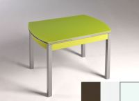 Logo Table hercule 130x80 - plateau moka - pieds blanc - ceinture en bois laque blanc 2000_moka_blanc_bl-blanc