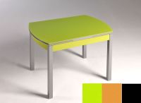 Logo Table hercule 130x80 - plateau vert - pieds noir - ceinture en bois laque jaune dream 2000_vert_noir_bl-jaune-dream