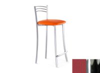 Logo Tabouret kalmie 63 - assise en vinyltech marron rouge - pieds chrome 2655_vt-marron-rouge_chrome