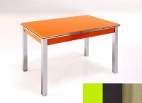 Logo Table mensa ext 100x60 - plateau vert - pieds inox - ceinture en bois laque noir 2035_vert_inox_bl-noir