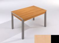 Logo Table mensa ext 100x60 - plateau hetre - pieds noir - ceinture en polymere hetre 2033_hetre_noir_pl-hetre