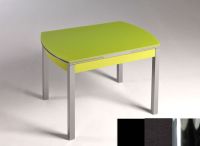 Logo Table hercule 105x60 - plateau noir - pieds chrome - ceinture en bois laque noir 1989_noir_chrome_bl-noir