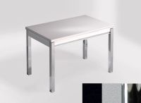 Logo Table mensa 100x60 extension melamin - plateau tao - pieds chrome - ceinture en bois laque argent 2331_tao_chrome_bl-argent