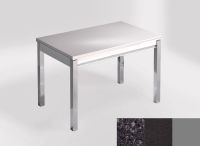 Logo Table mensa 110x70 extension mlamin - plateau ebony  pearl - pieds argent - ceinture en bois laque 2332_ebony--pearl_argent_bl