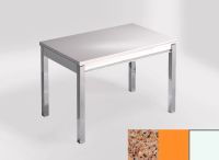 Logo Table mensa ext 110x70 - plateau amarillo palmira - pieds blanc - ceinture en bois laque orange 2321_amarillo-palmira_blanc_bl-o